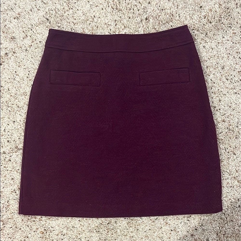 LOFT Purple Mini Pencil Skirt for Work